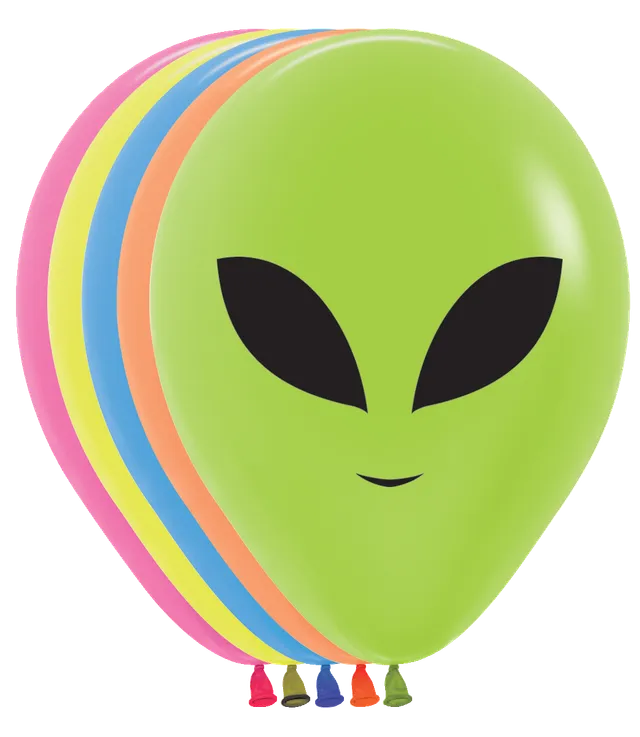 betallic-latex-balloons-alien-assortment-luftballons-11-50er-neon-mix image 1