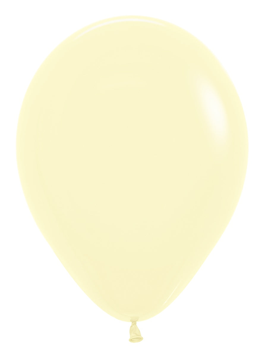betallic-latex-balloons-pastel-matte-yellow-luftballons-11-10er-gelb-matt image 1