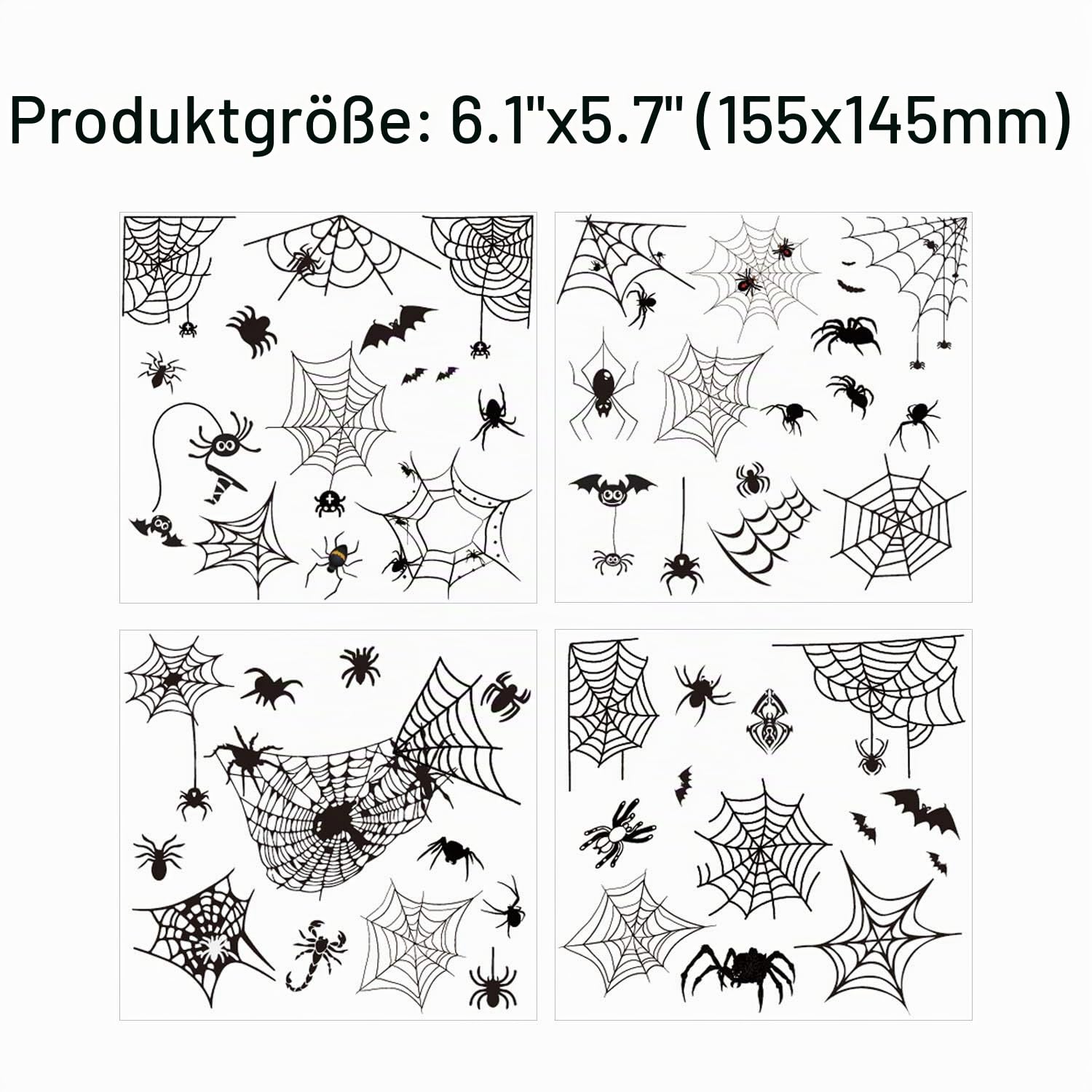 howaf-halloween-tattoo-spinne-10-blatt-tempor-r-gesicht image 4