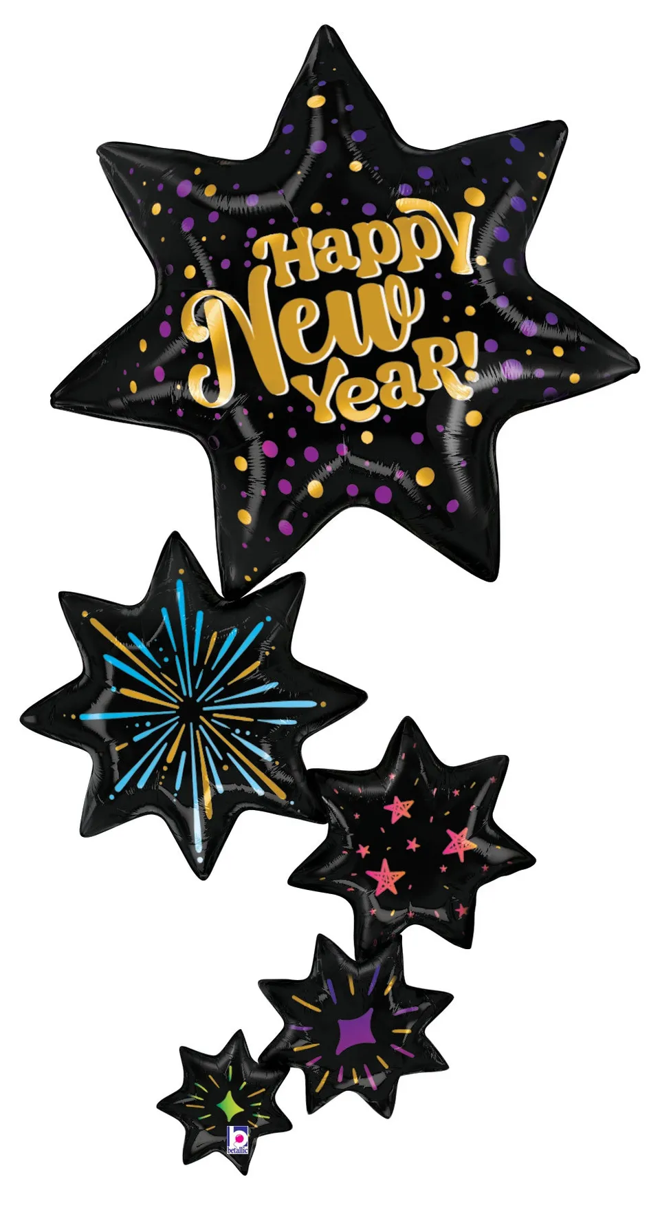 betallic-happy-new-year-burst-folienballon-72-zoll-silvester image 1
