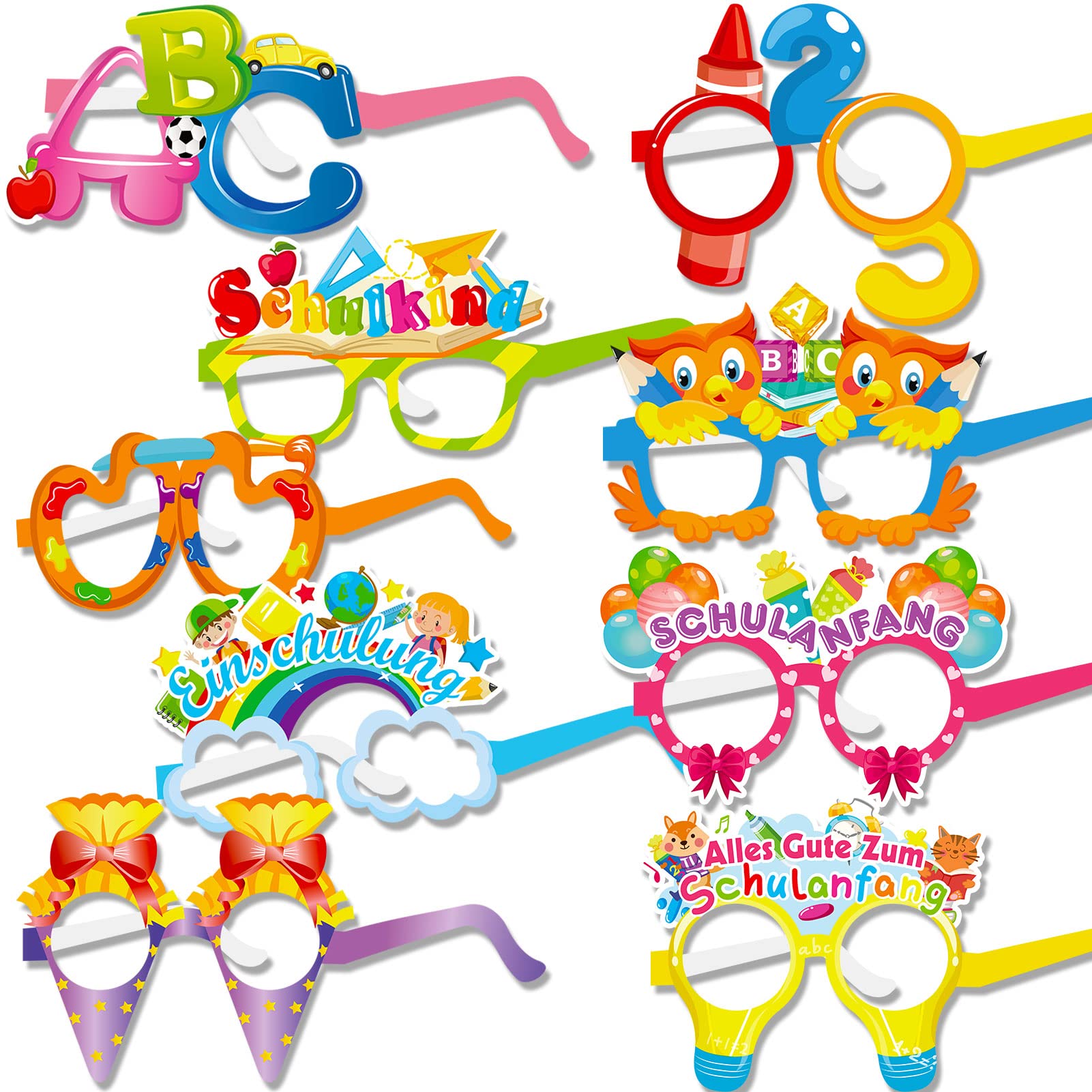 howaf-photo-booth-props-einschulung-brille-schulanfang-27-st-ck image 1