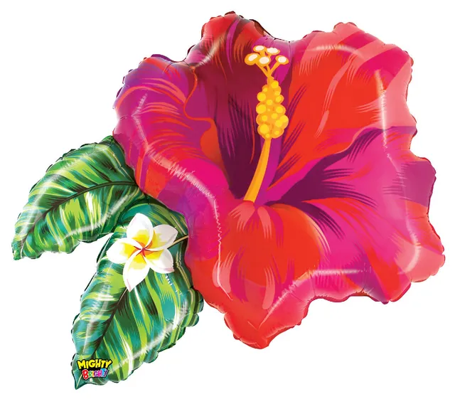 betallic-mighty-bright-tropical-flower-folienballon-30-rot image 1