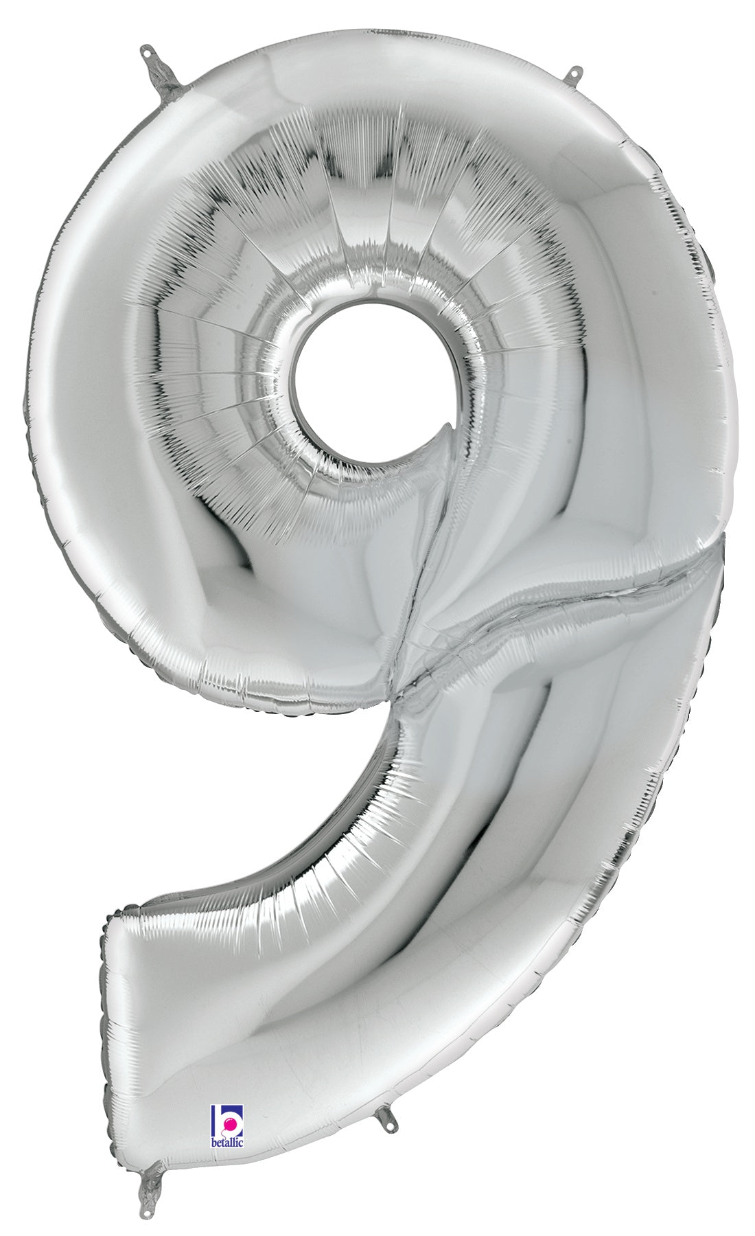 betallic-number-9-silver-gigaloon-folienballon-53-zahl-silber image 1