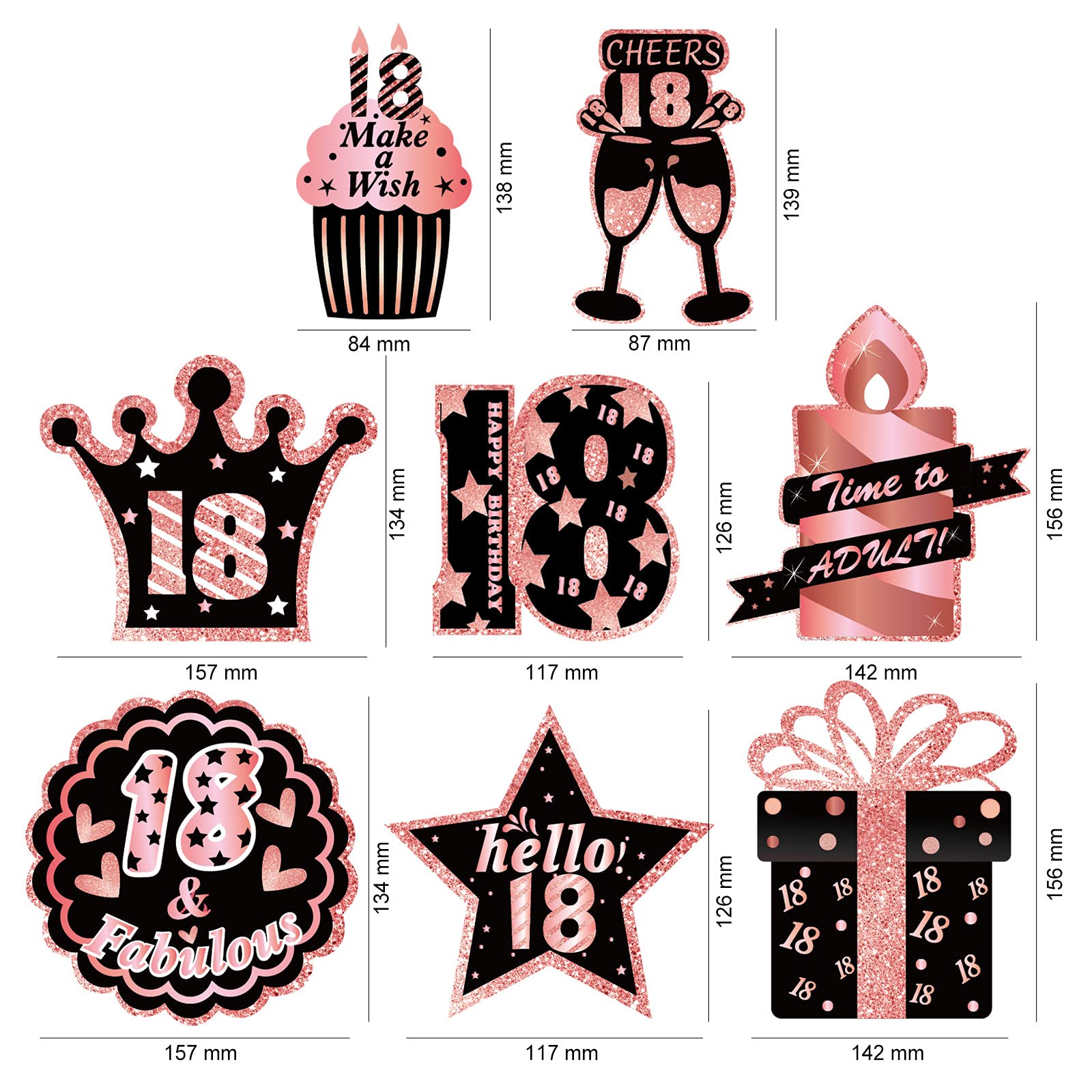 howaf-18-geburtstag-h-ngedeko-rosegold-30-st-ck-spiralen-wirbel image 2