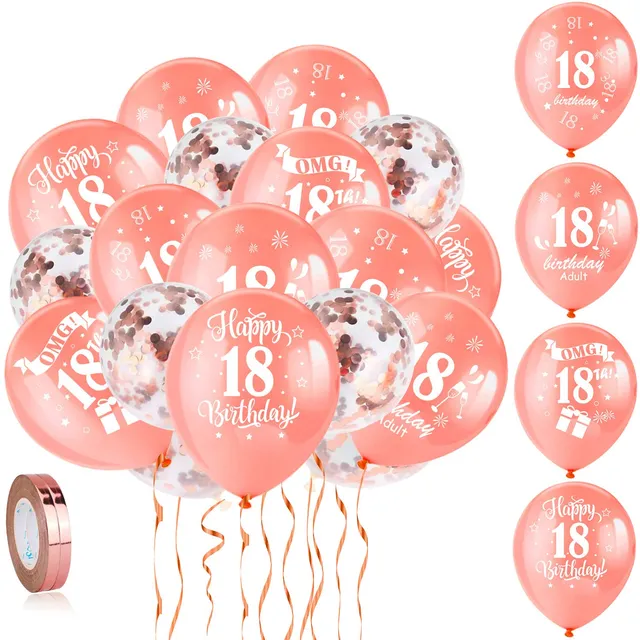 howaf-18-geburtstag-luftballons-set-ros-gold-30-teilig image 1