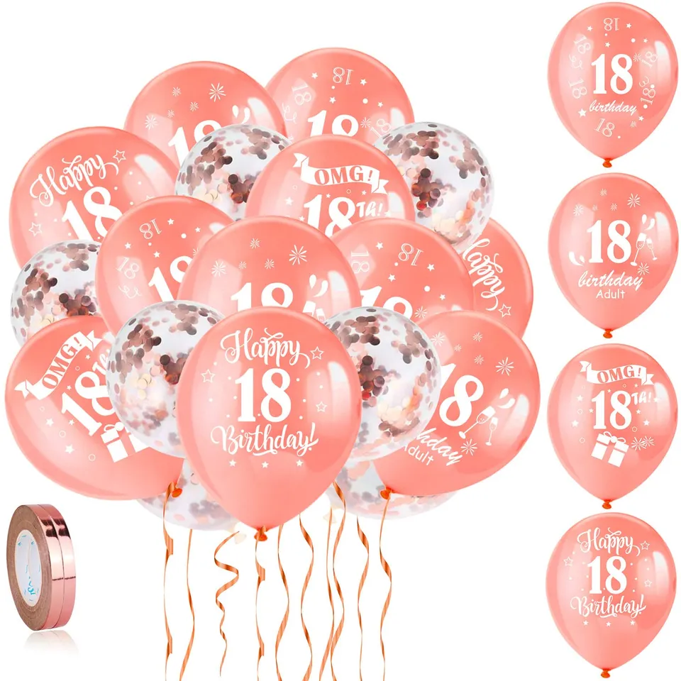 howaf-18-geburtstag-luftballons-set-ros-gold-30-teilig image 1
