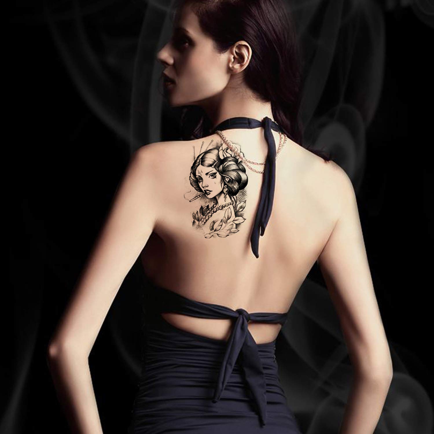 howaf-tempor-re-tattoos-schwarz-tiere-10-bl-tter-wasserfest image 5