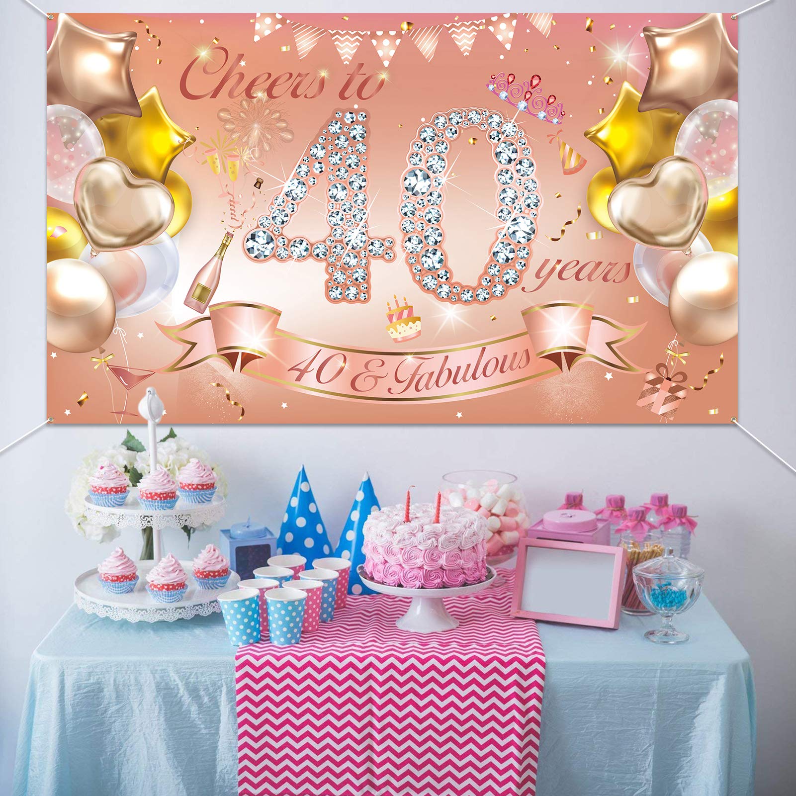 howaf-banner-40-geburtstag-frau-ros-gold-185x110-cm-stoff image 6