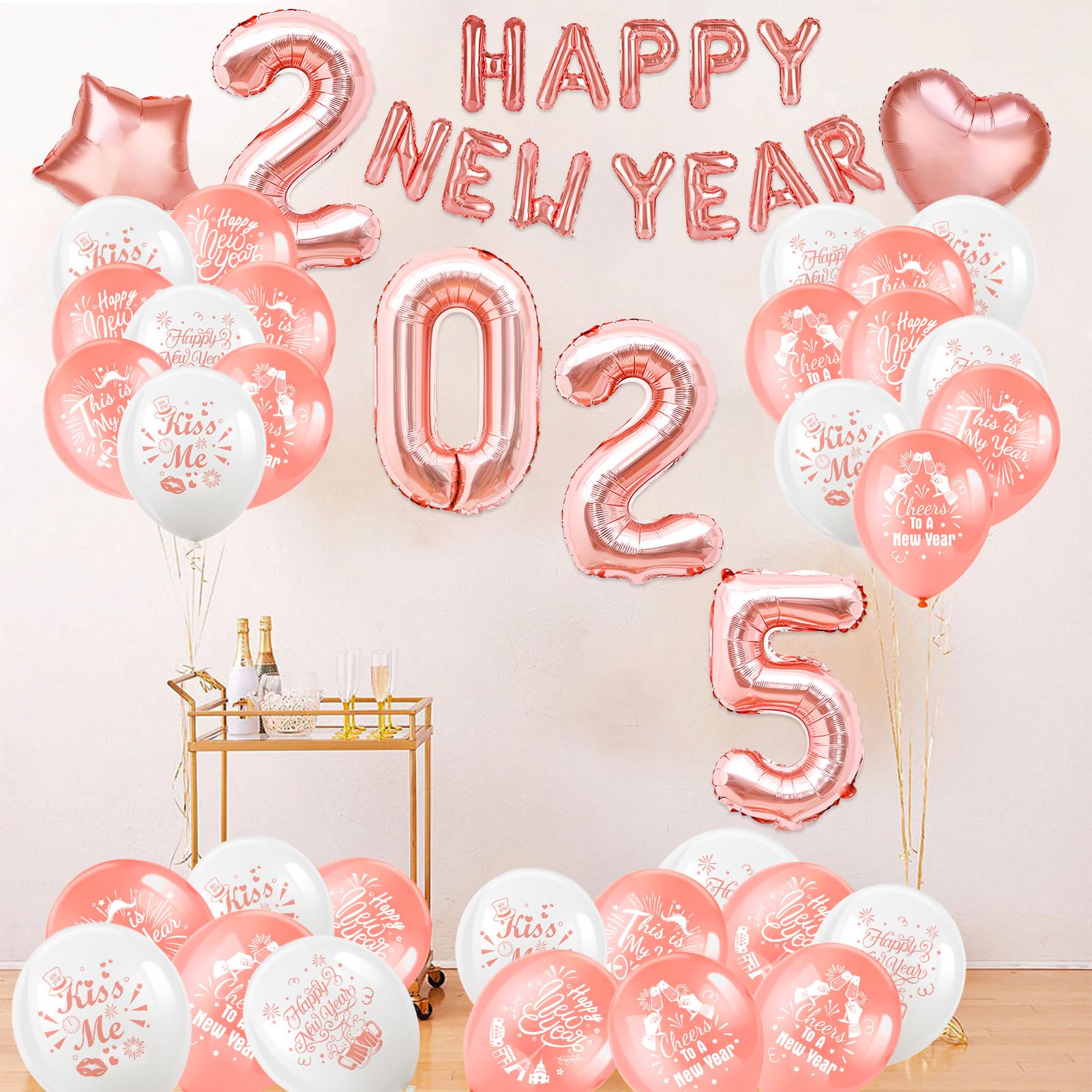 howaf-silvester-deko-2025-rose-gold-xxl-folienballons-set image 5