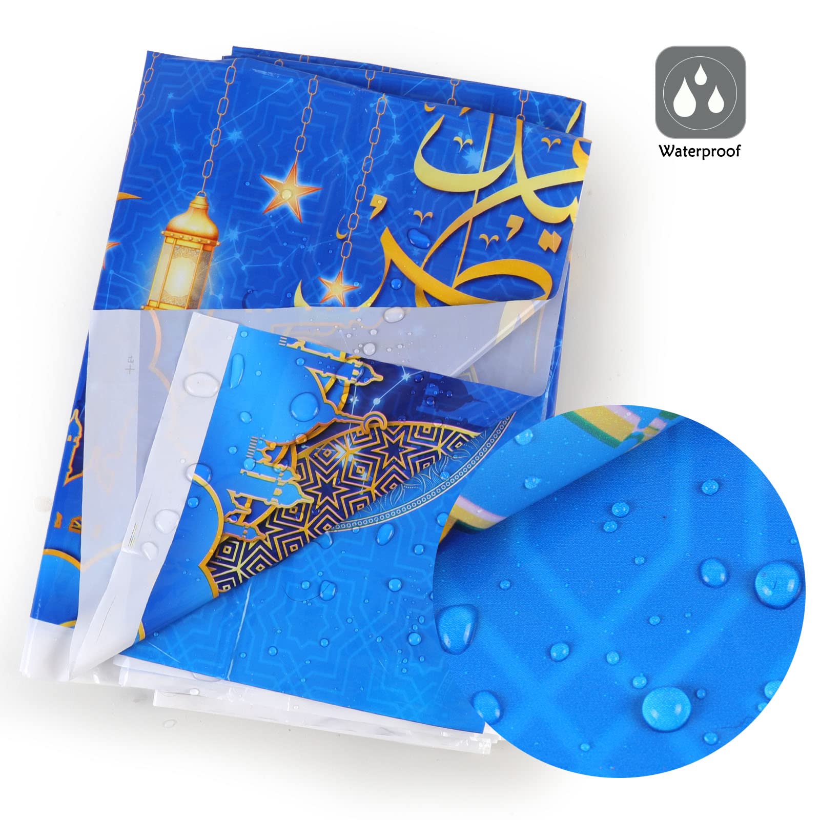 howaf-ramadan-tischdecke-eid-mubarak-2-st-ck-blau-pvc image 7