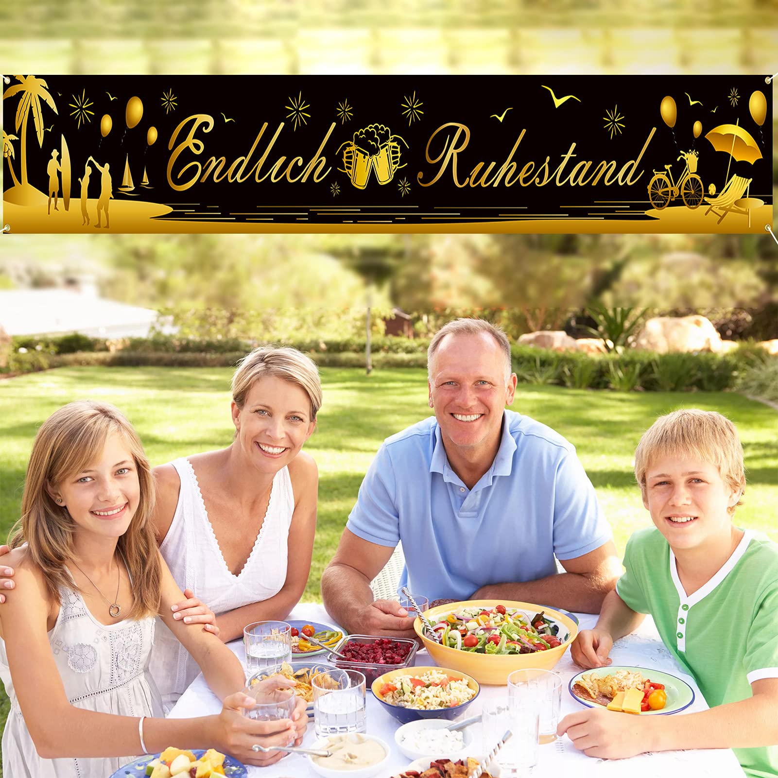 howaf-endlich-ruhestand-banner-stoff-schwarz-gold-270cm image 5