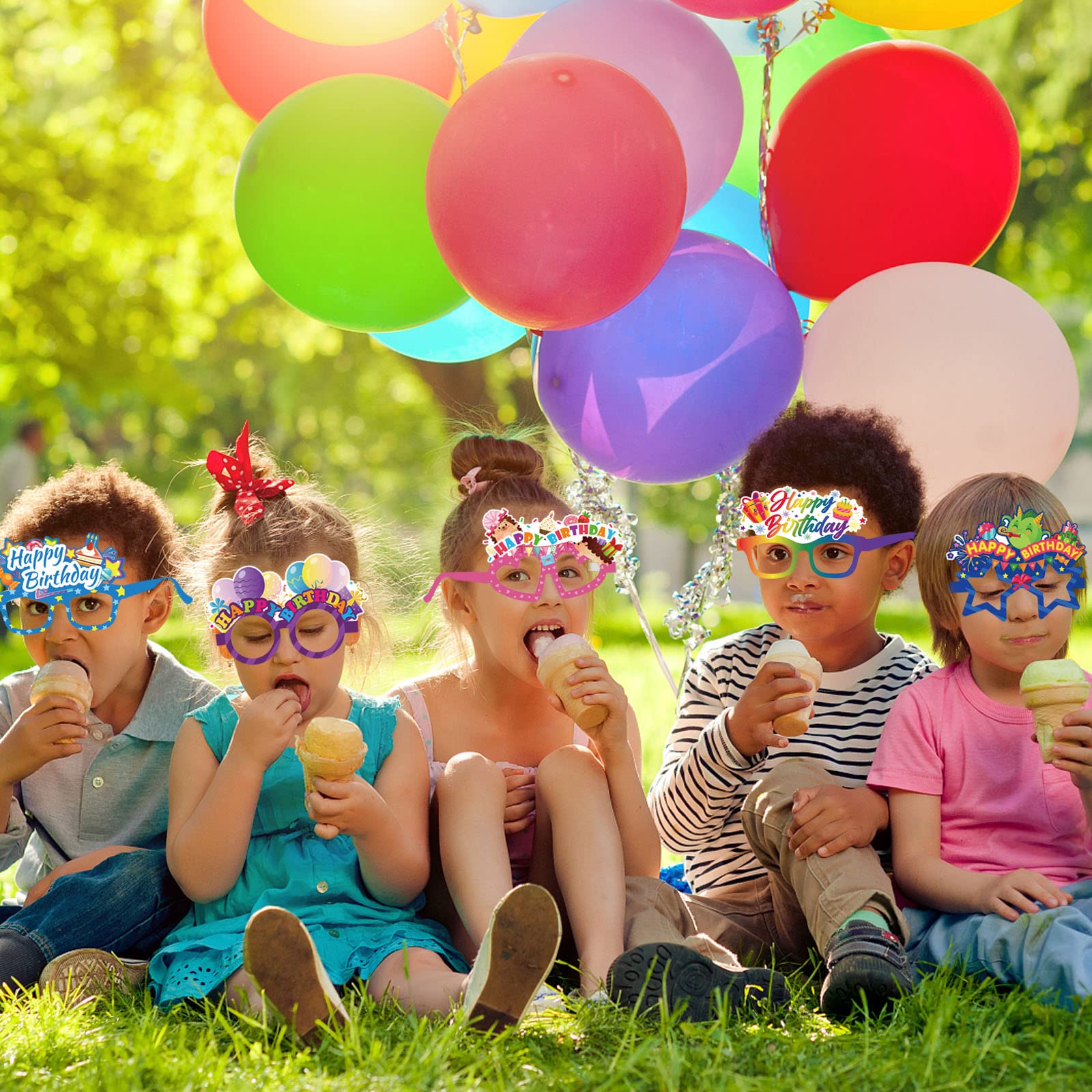 howaf-happy-birthday-brille-partybrille-28-stk-papier-kinder image 6