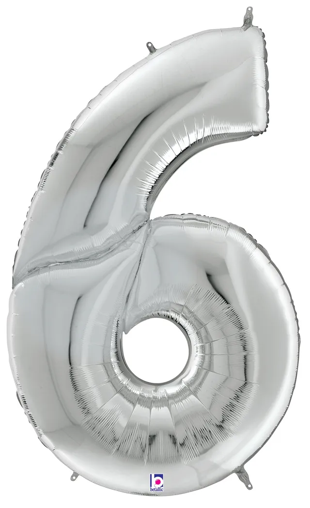 betallic-zahl-6-gigaloon-folienballon-silber-53 image 1