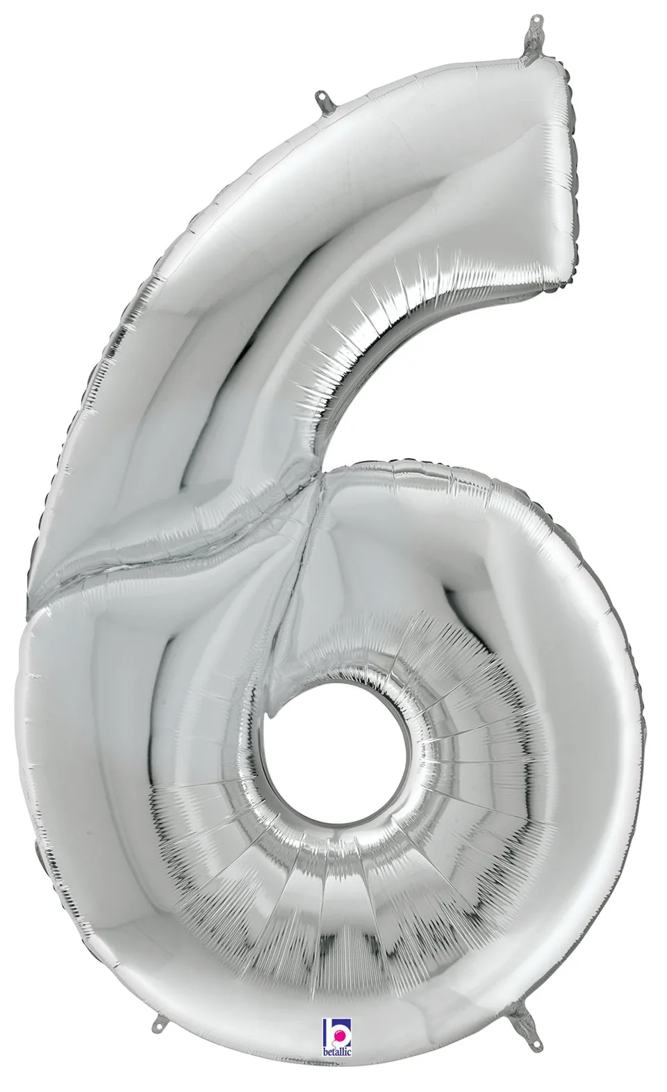 betallic-zahl-6-gigaloon-folienballon-silber-53 image 1