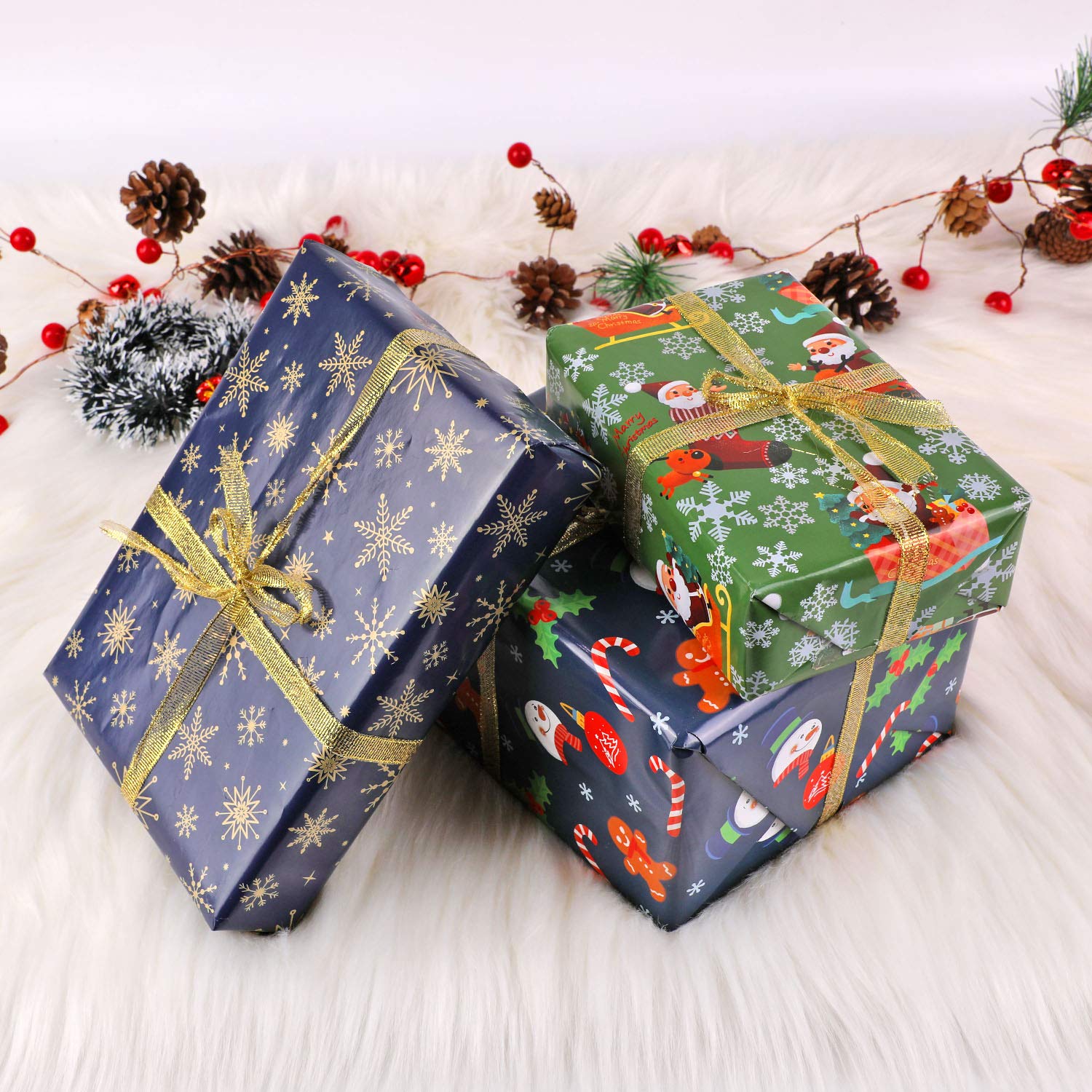 howaf-geschenkpapier-weihnachten-stile-a-12-blatt-70x50cm image 4