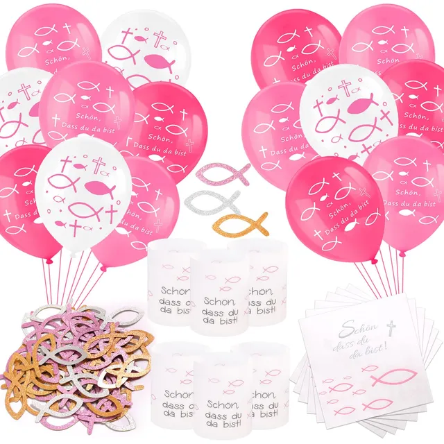 howaf-kommunion-deko-m-dchen-deko-set-mit-luftballons-fisch image 1