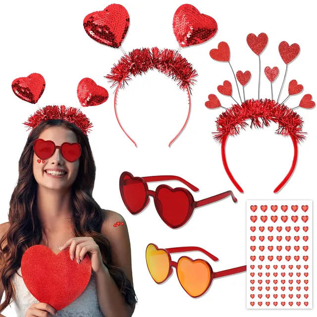 howaf-herz-haarreif-set-rot-5-teilig-valentinstag-amor image 1