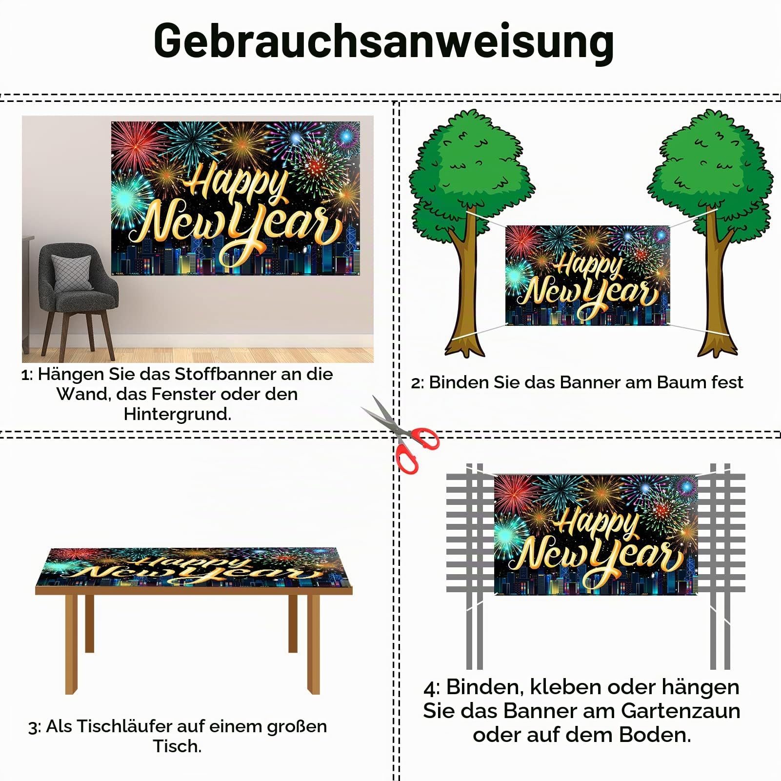 howaf-silvester-deko-2027-banner-happy-new-year-185x110cm image 4