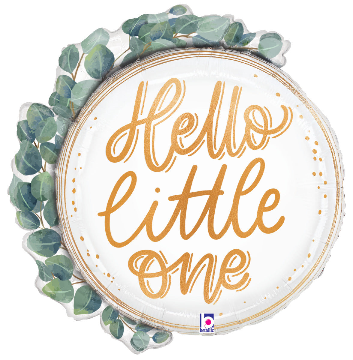 betallic-hello-baby-eucalyptus-folienballon-26-kranz image 1