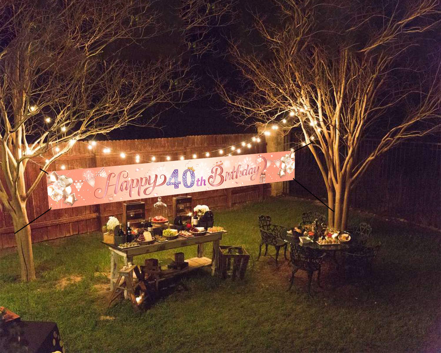 howaf-40-geburtstag-banner-stoff-ros-gold-274x37-cm image 6
