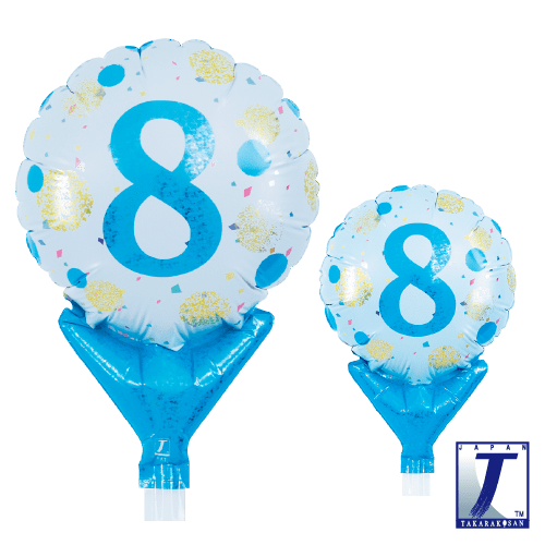 takara-upright-round-5-gold-blaue-punkte-no-8-ballon image 1