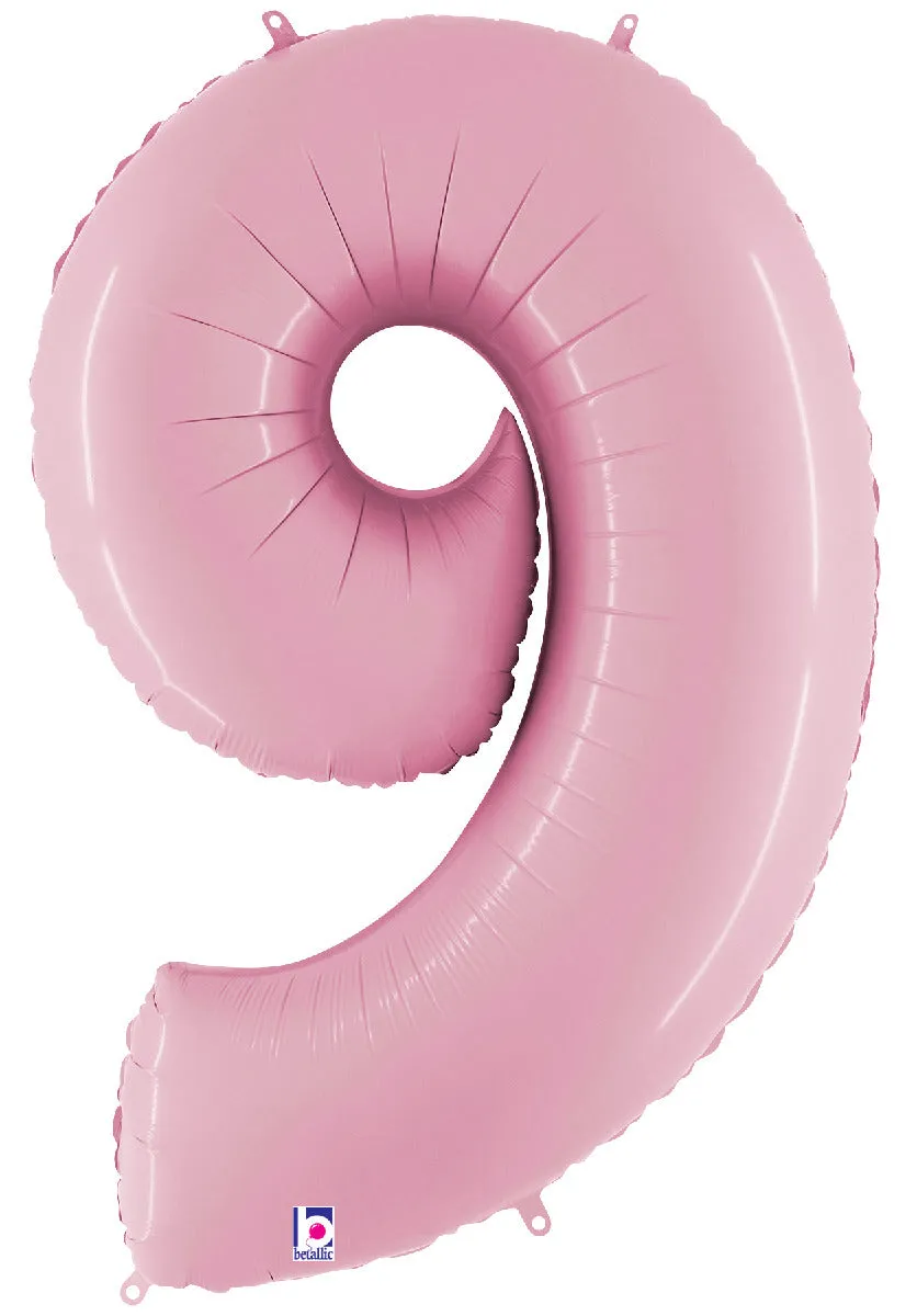 betallic-number-9-pastel-pink-folienballon-34-rosa image 1