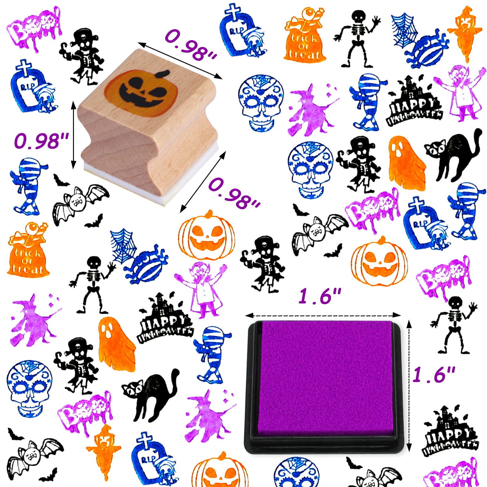 howaf-halloween-stempel-kinder-holzstempel-16-st-ck-kissen image 3