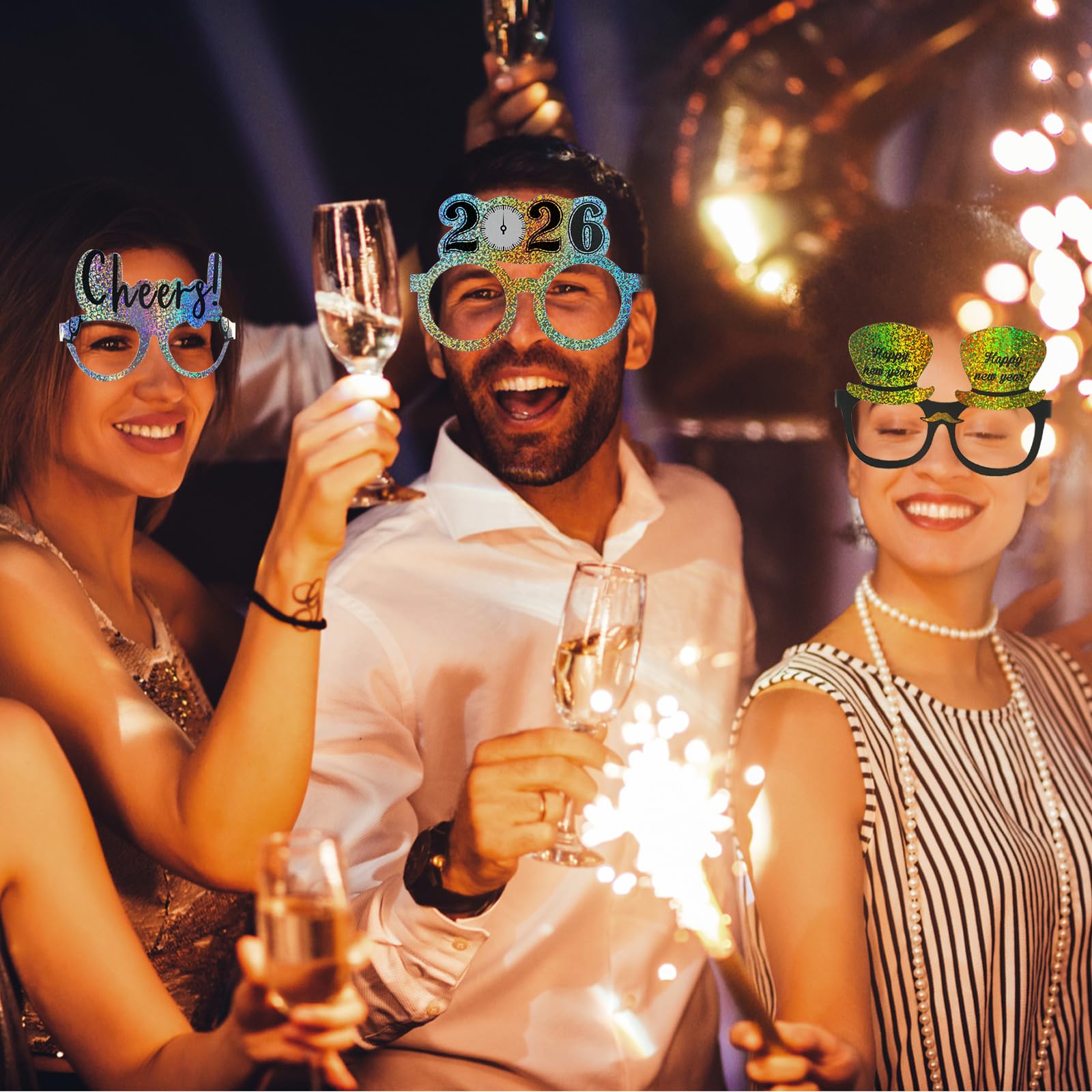 howaf-silvester-brille-2026-18-st-ck-happy-new-year-glitzer image 7