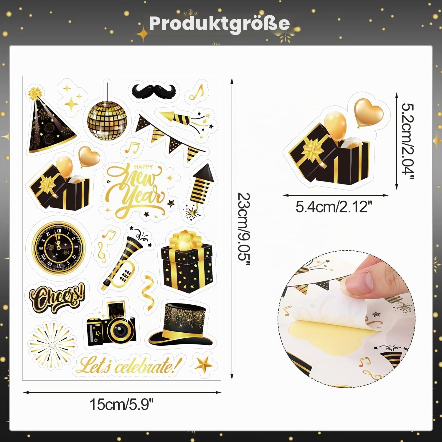 howaf-silvester-aufkleber-set-a-24-b-gen-neujahr-sticker image 2