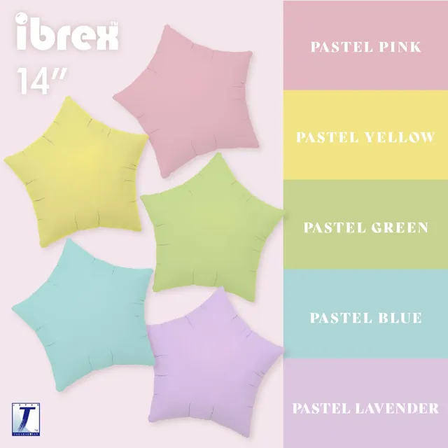 takara-ibrex-star-15-zoll-pastel-luftballon-stern image 1