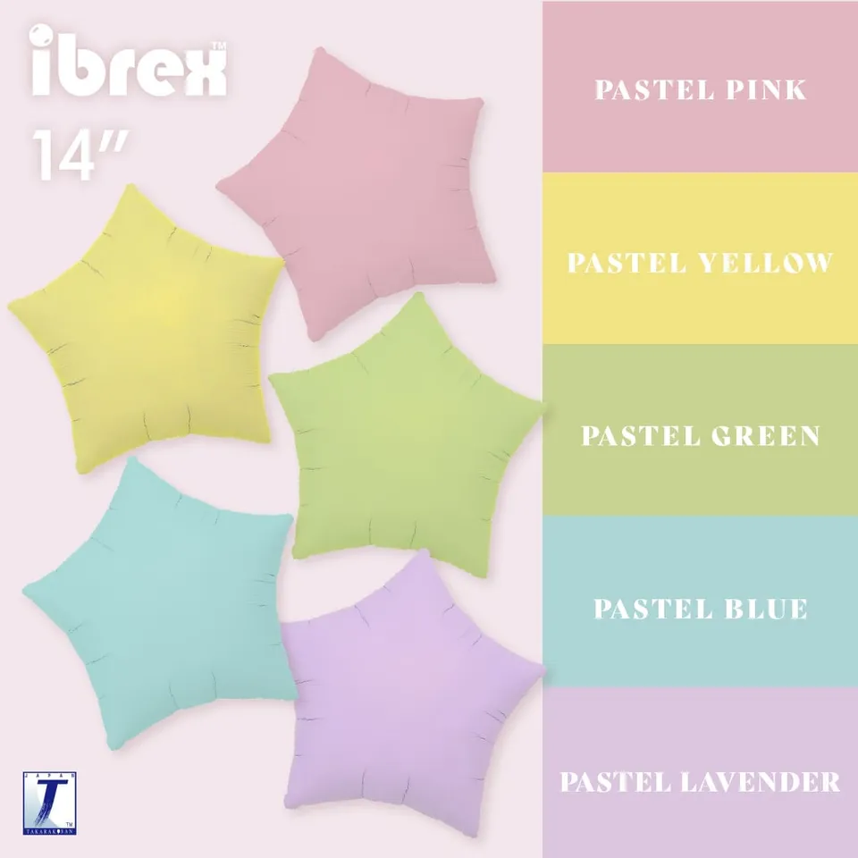 takara-ibrex-star-15-zoll-pastel-luftballon-stern image 1