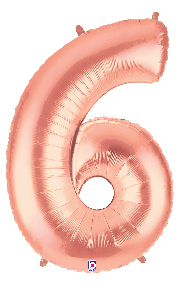 betallic-zahl-6-folienballon-14-zoll-rose-gold-holo image 1
