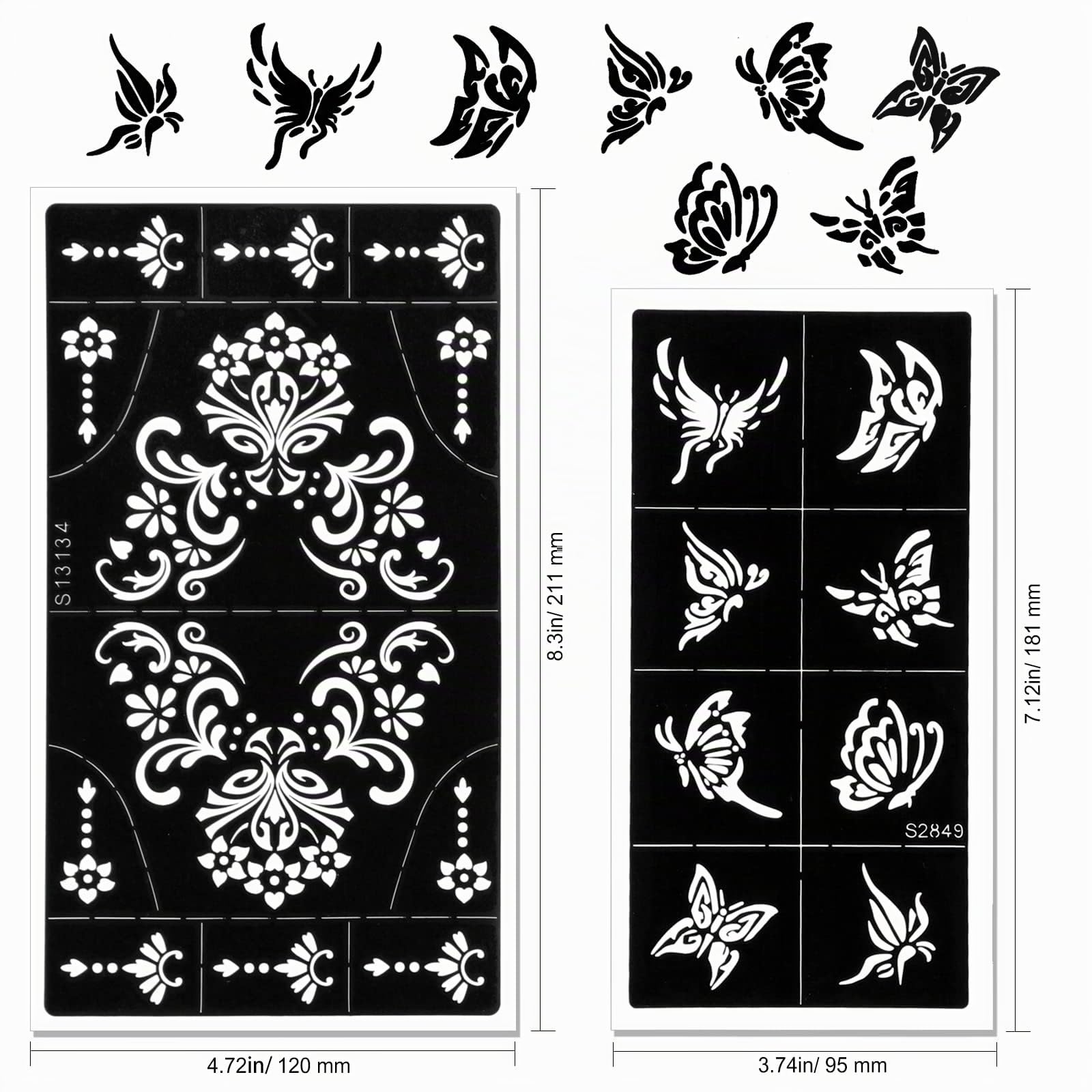 howaf-henna-schablonen-9-blatt-a-feder-mandala-blume image 4
