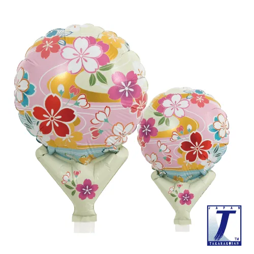 takara-upright-round-5-zoll-ballon-cherry-blossoms-elegant image 1