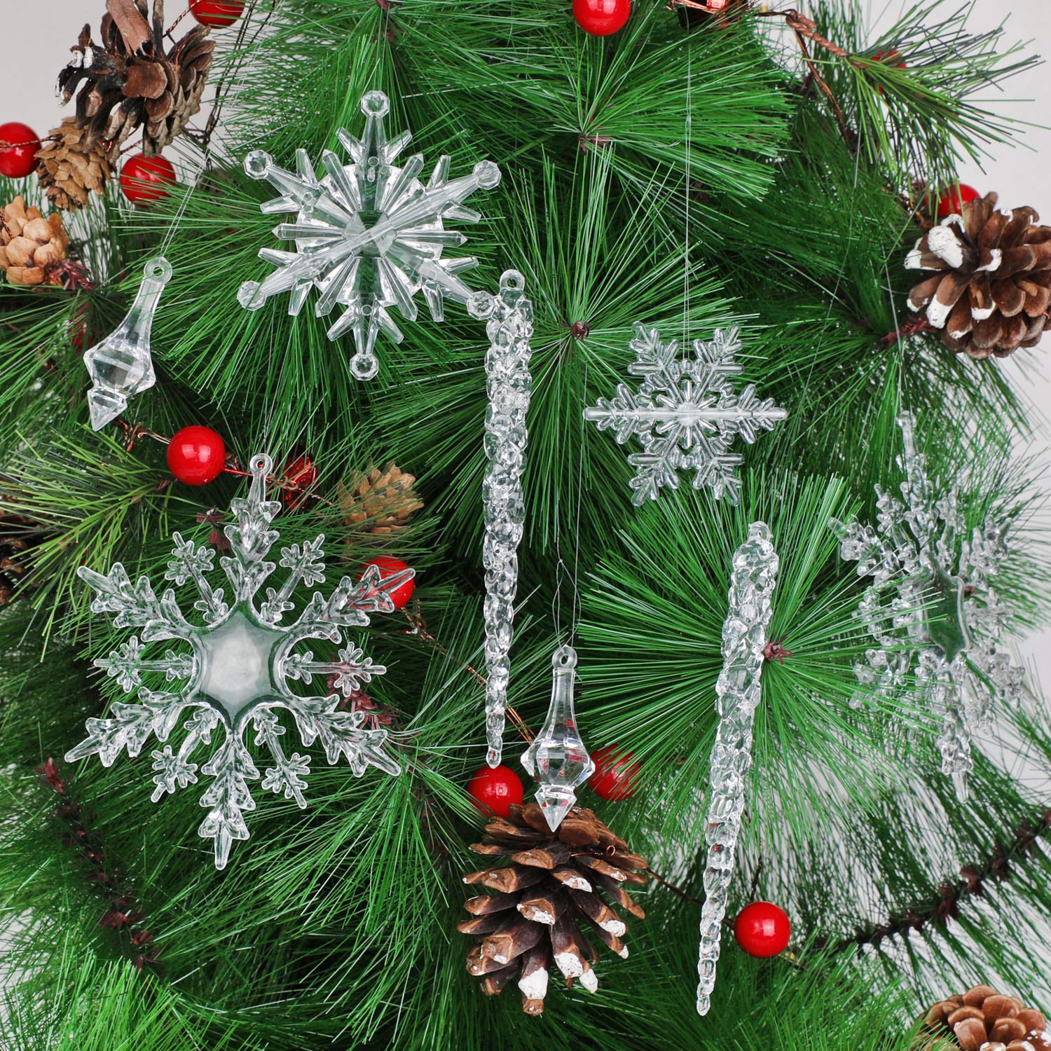 howaf-christbaumschmuck-40tlg-eiszapfen-schneeflocken-acryl image 3