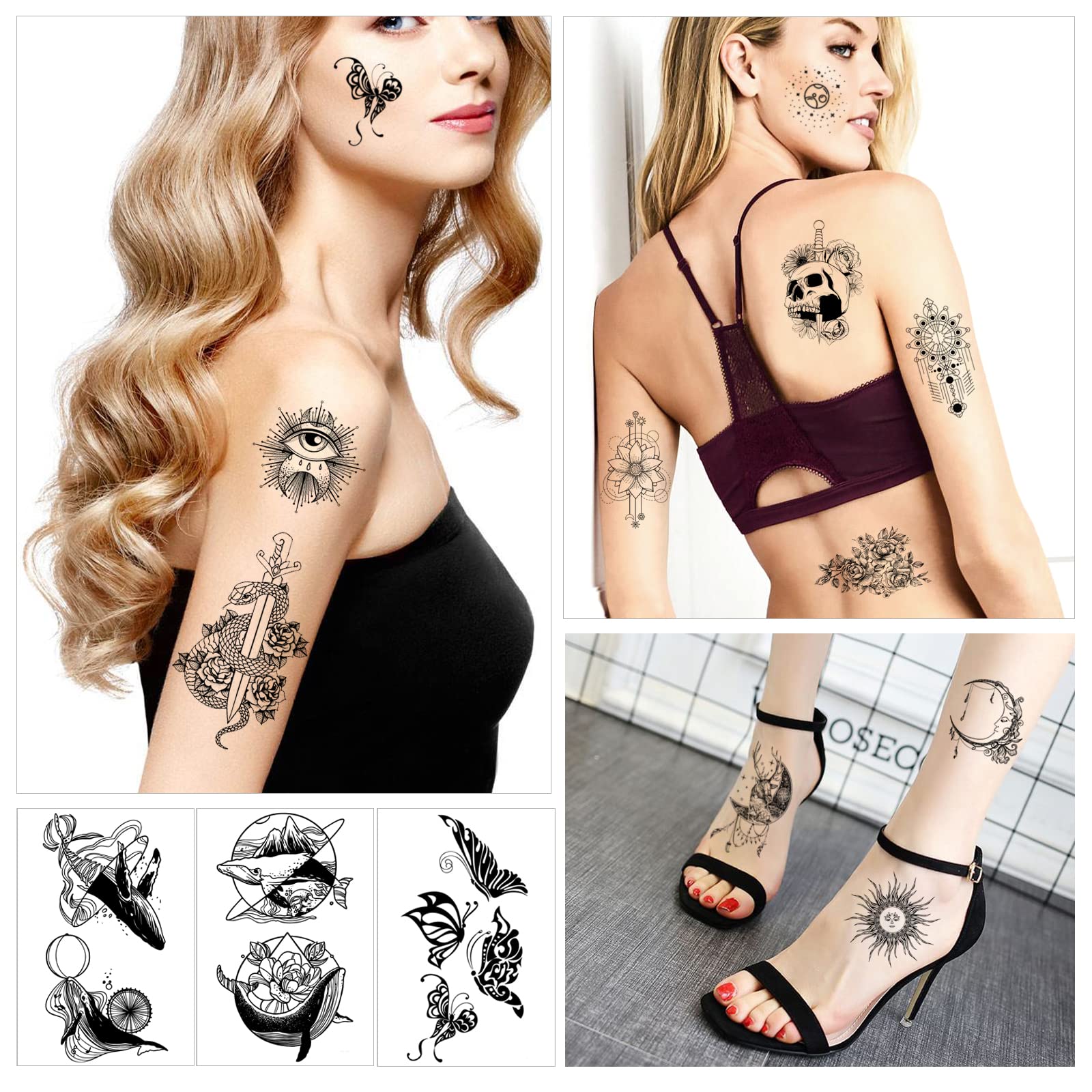 howaf-tempor-re-tattoos-52-bl-tter-schwarz-schmetterling image 6