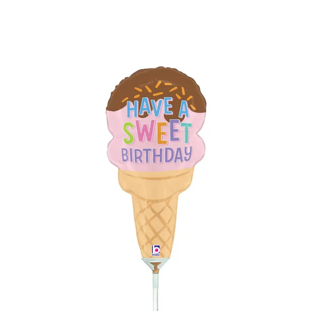 betallic-foil-sweet-birthday-ice-cream-cone-folienballon-36cm image 1