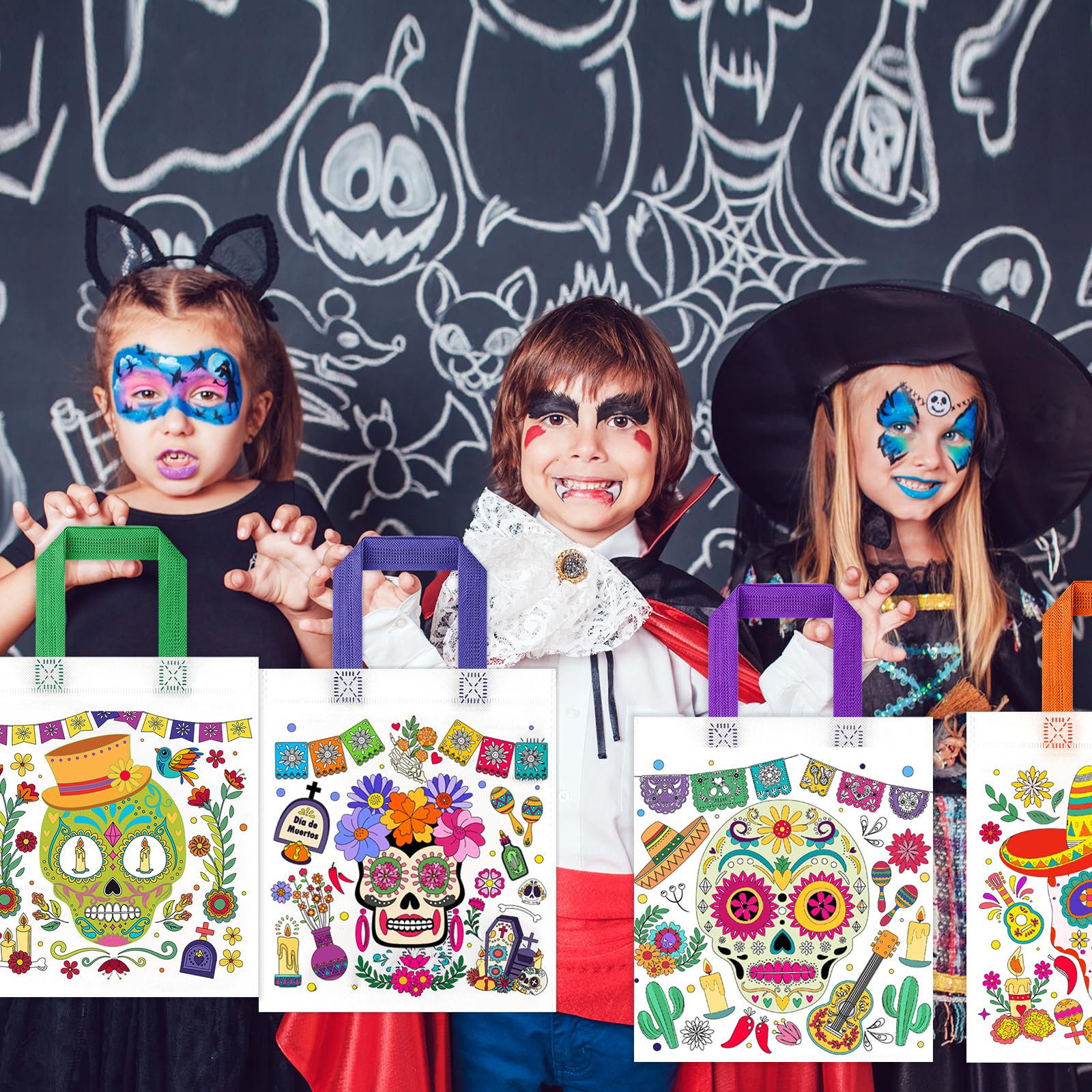 howaf-dia-de-los-muertos-t-ten-zum-bemalen-12er-bastelset-set-c image 7