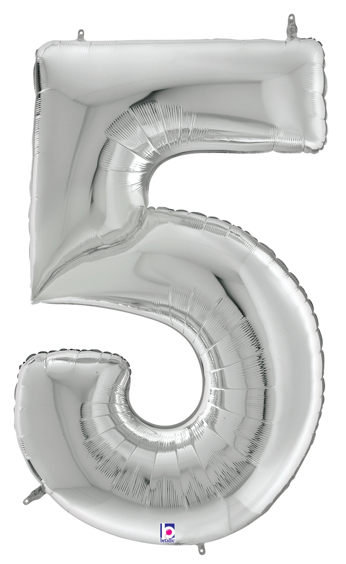 betallic-number-5-silber-gigaloon-folienballon-53-zahl image 1