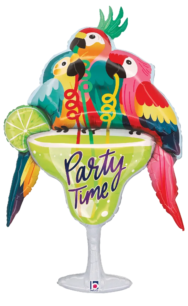 betallic-party-time-parrots-folienballon-44-bunt image 1