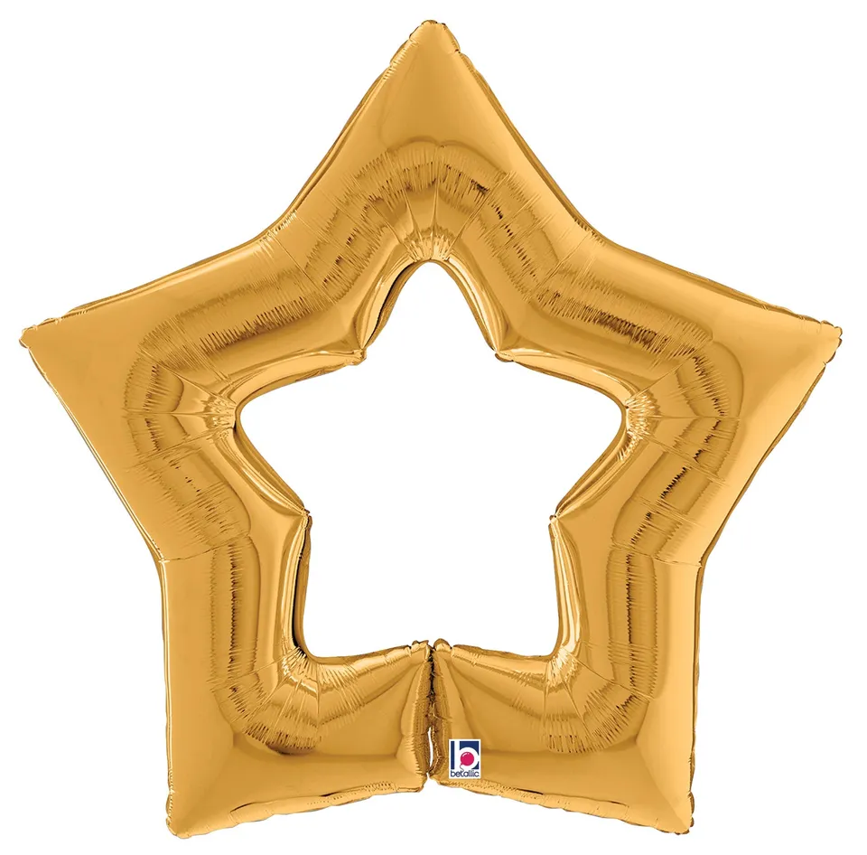 betallic-linky-star-gold-folienballon-38-stern-gold image 1