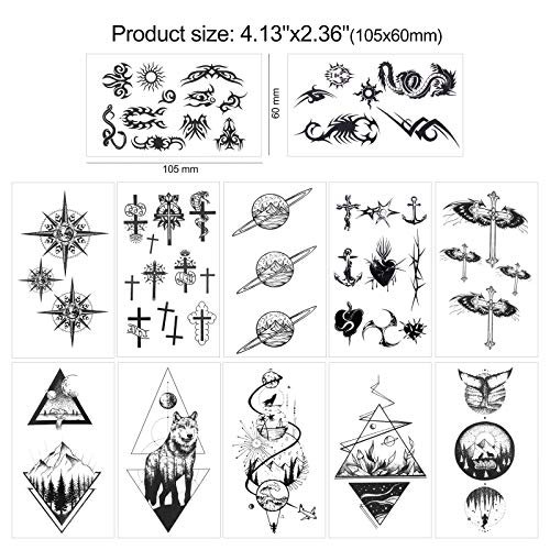 howaf-tempor-re-tattoos-schwarz-30-bl-tter-wasserdicht-klein image 8
