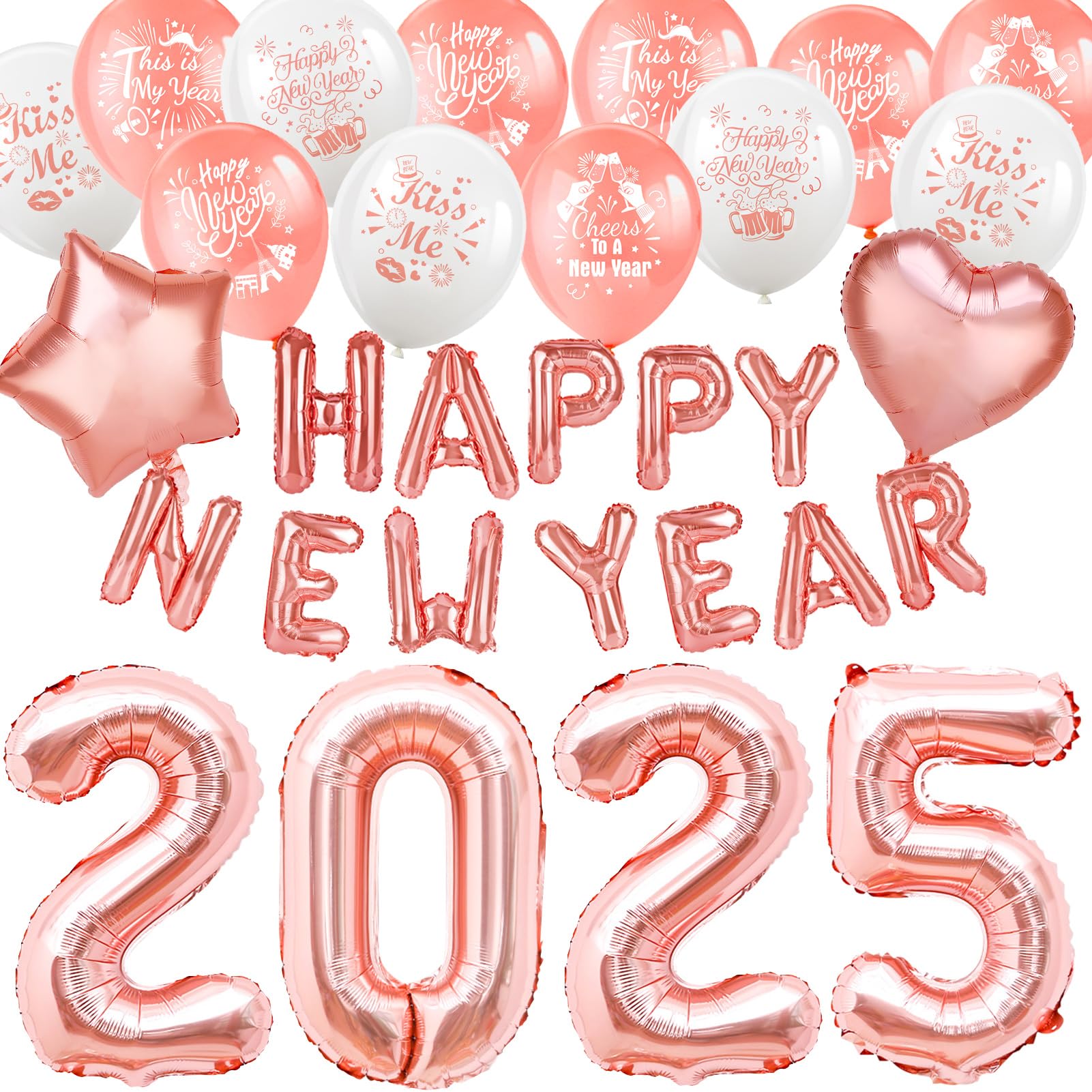 howaf-silvester-deko-2025-rose-gold-xxl-folienballons-set image 1