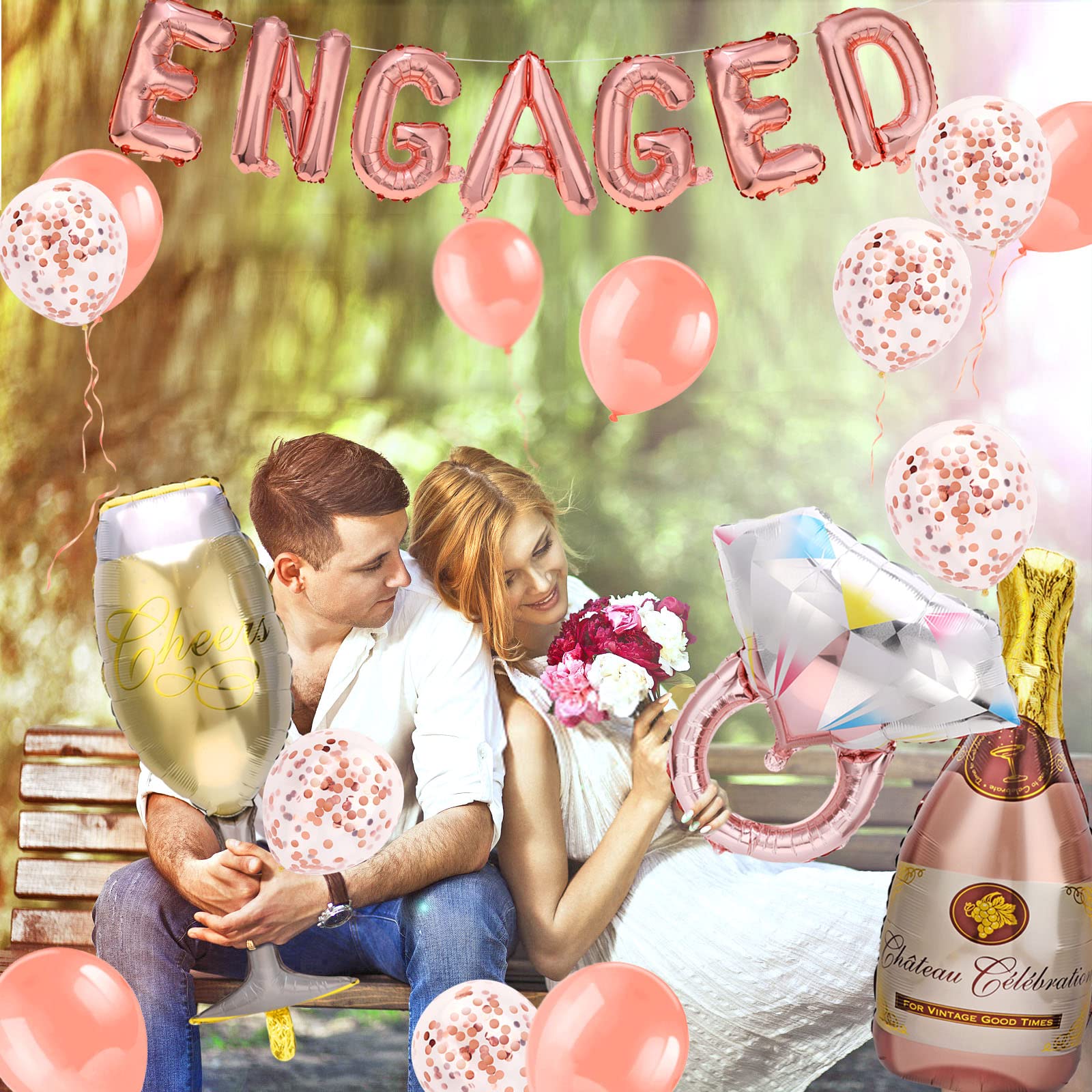 howaf-engaged-luftballons-verlobung-rosegold-set-she-said-yes image 6
