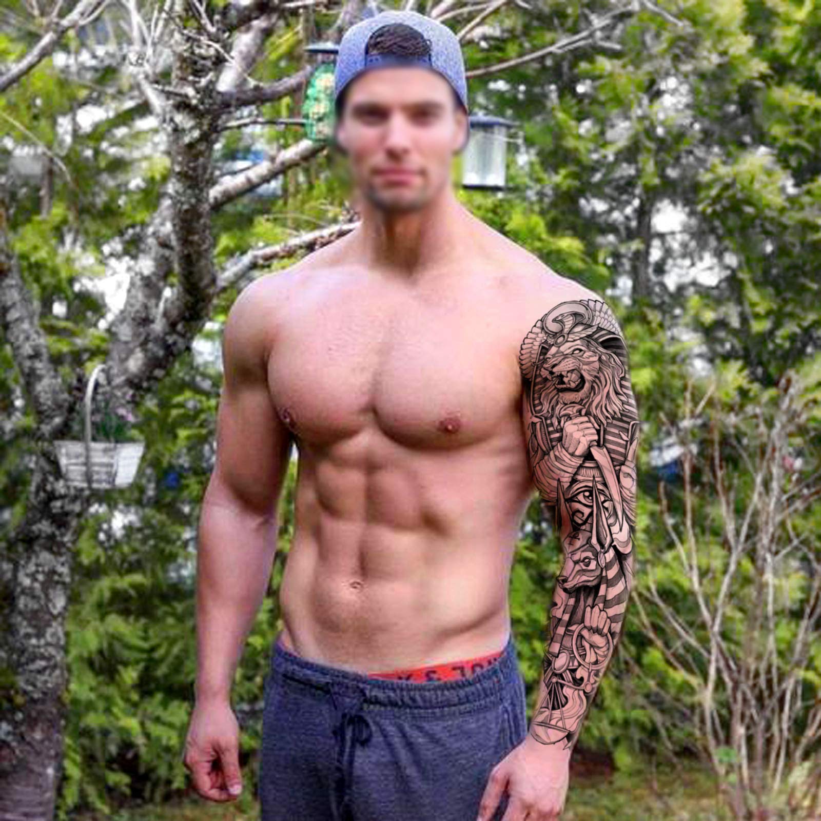 howaf-tempor-re-tattoos-voller-arm-l-we-tiger-12-bl-tter image 5