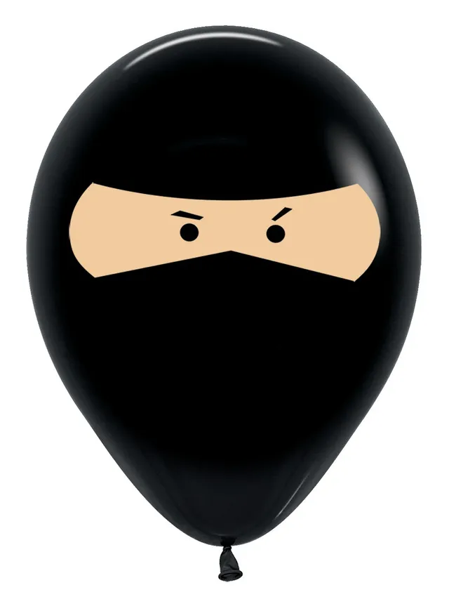 betallic-ninja-deluxe-black-latexballon-11-zoll-50-st-ck-schwarz image 1