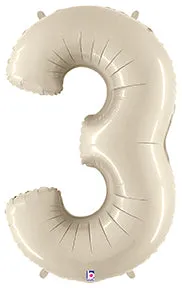 betallic-folienballon-zahl-3-white-sand-86-cm-geburtstag image 1