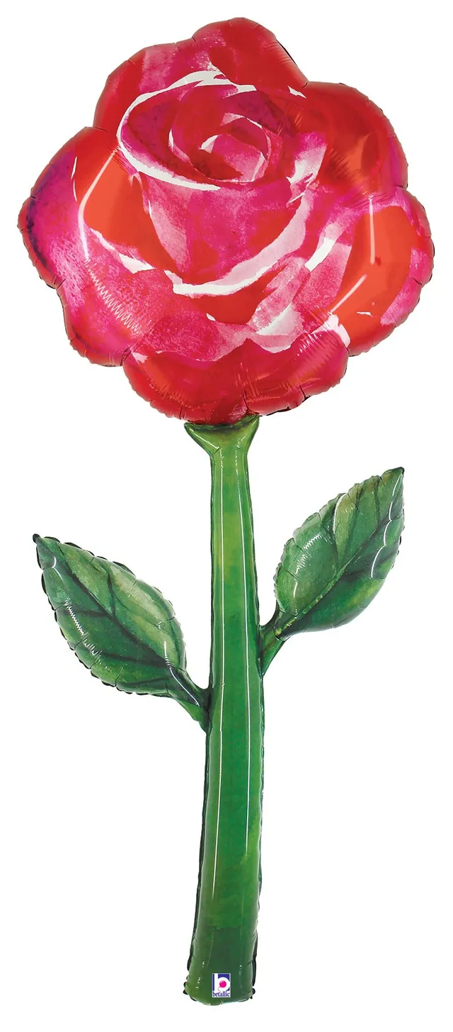betallic-fresh-picks-watercolor-rose-folienballon-64-rot image 1