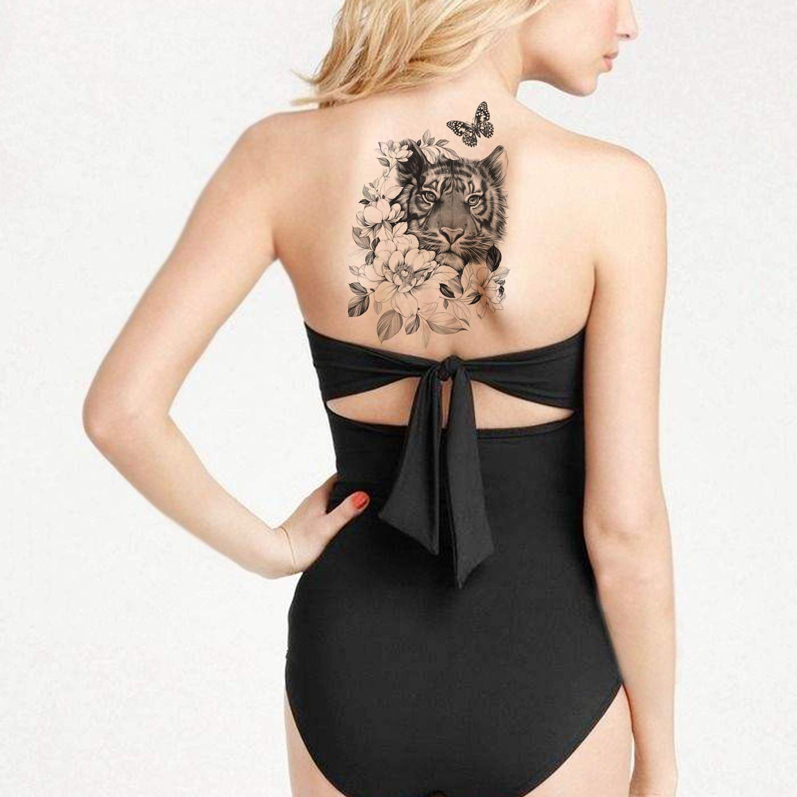 howaf-tempor-re-tattoos-schwarz-40-bl-tter-klein-adler-l-we image 7