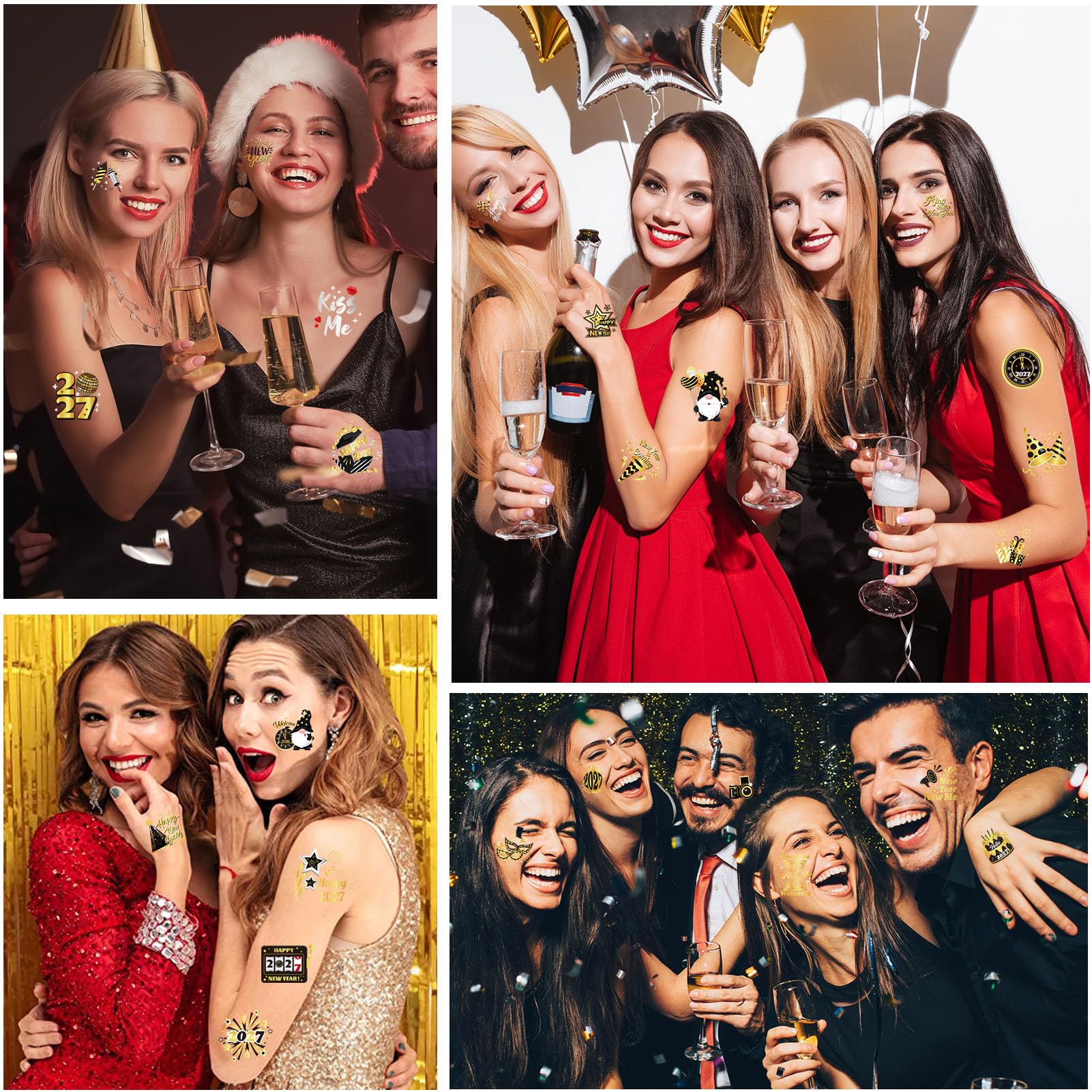 howaf-silvester-tattoos-2027-tempor-r-72-st-ck-schwarz-gold image 7